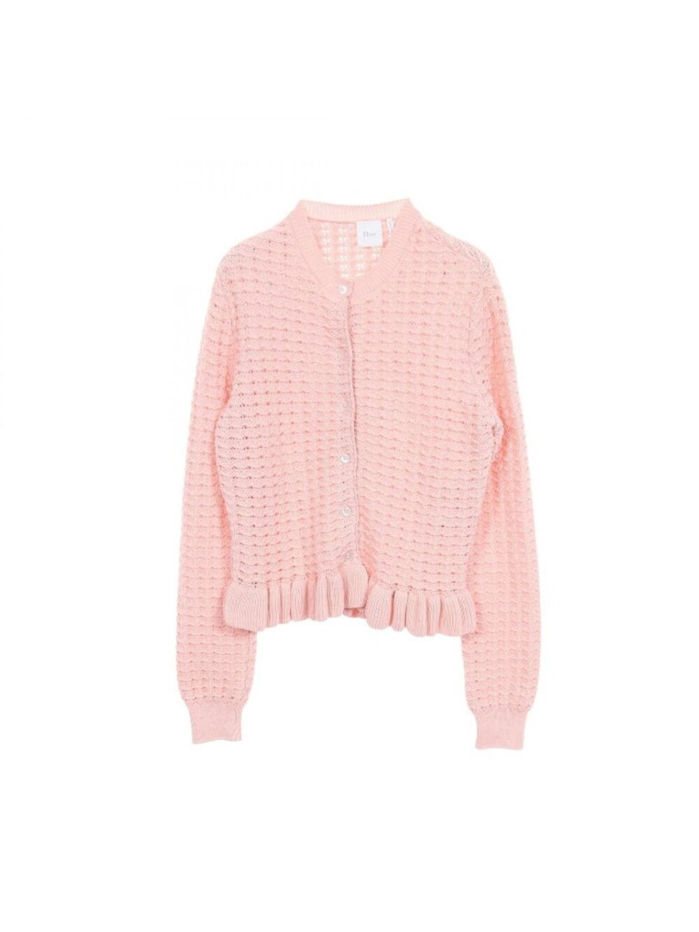 Dior Cardigan Dioriviera Ruffle Cotton Knit